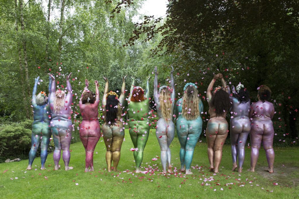 Viva Voluptuous Celebrate Body Positivity with a fun #VivaGlitter Nude photoshoot