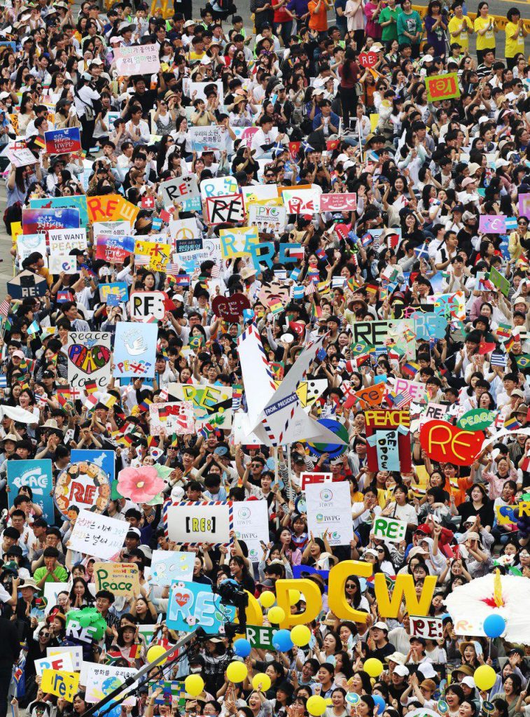 Young people take part in London’s, International Peace Youth Group, Peace Walk