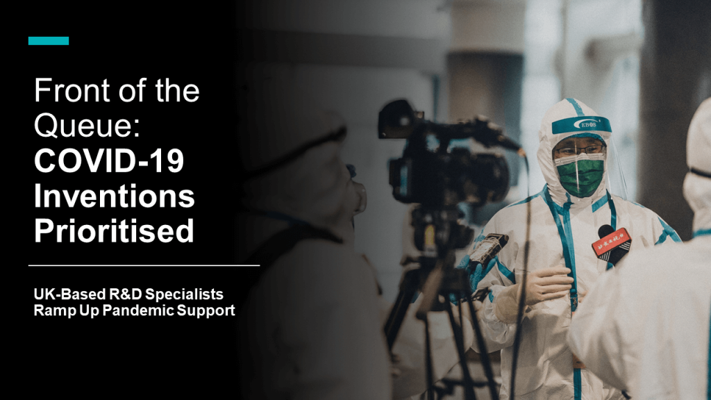 Front of the Queue: COVID-19 Inventions Prioritised