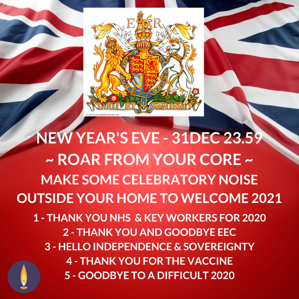 31ST DEC 2020 -23.59 – ROAR FROM YOUR CORE