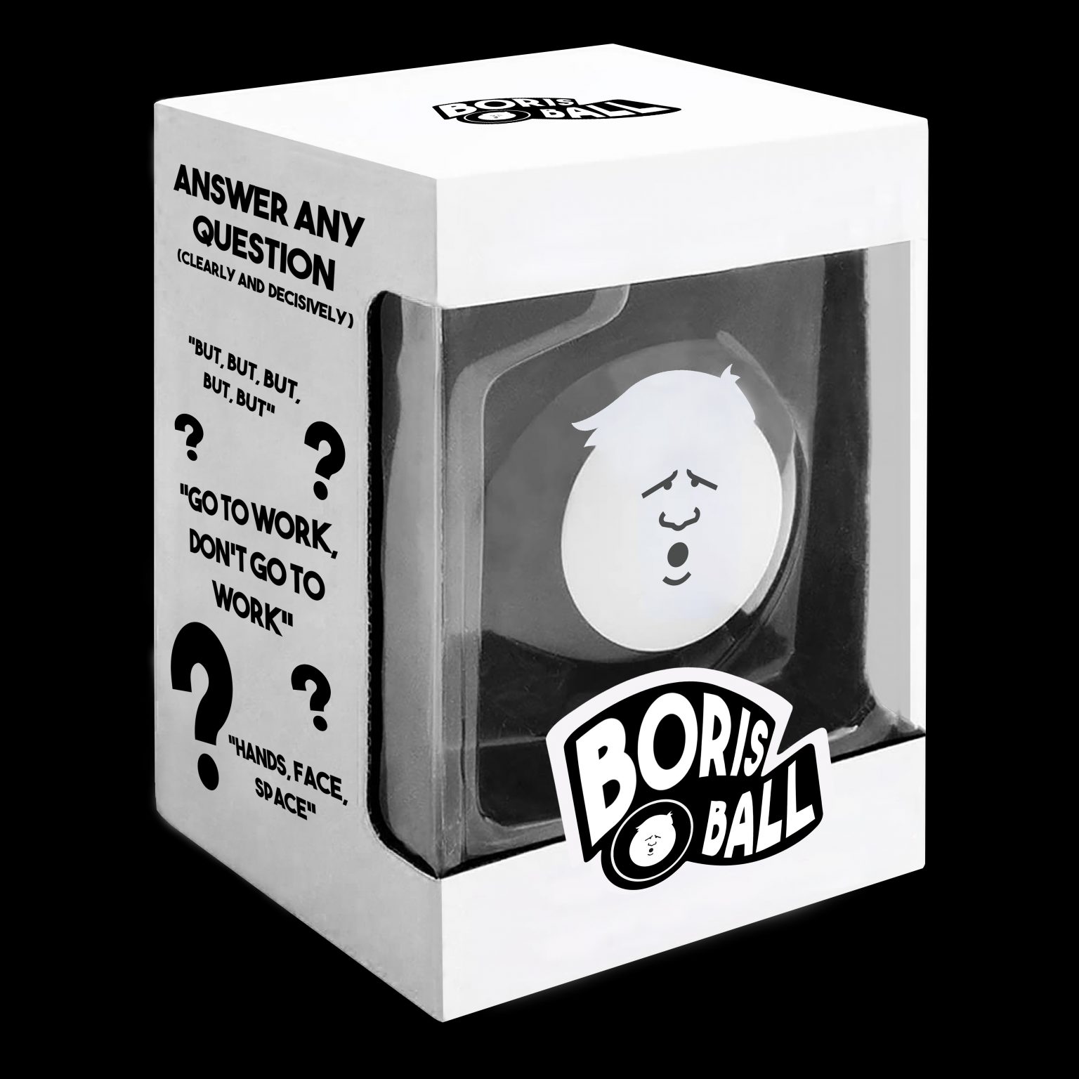 BORIS JOHNSON IS NOW A MAGIC 8 BALL. NEW NOVELTY PRODUCT REVEALED TO HELP GUIDE THE BRITISH PUBLIC OUT OF LOCKDOWN