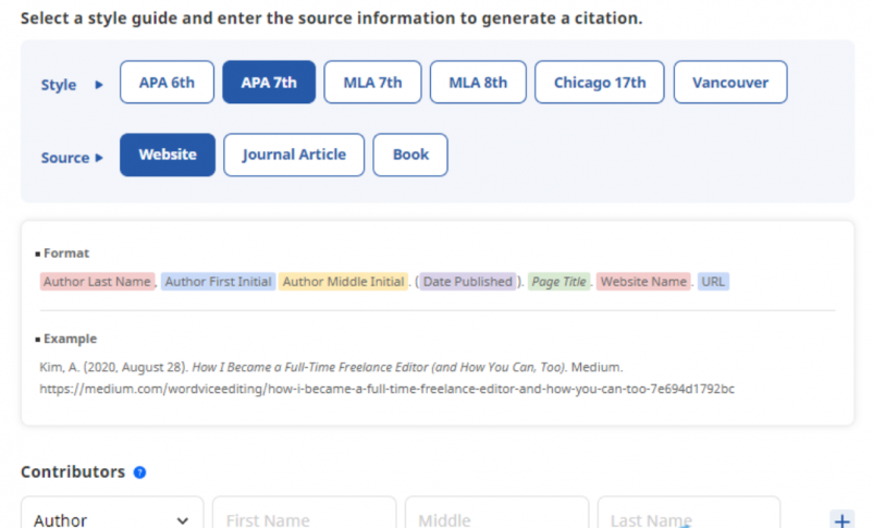 Wordvice Releases Free Citation Generator for Academic