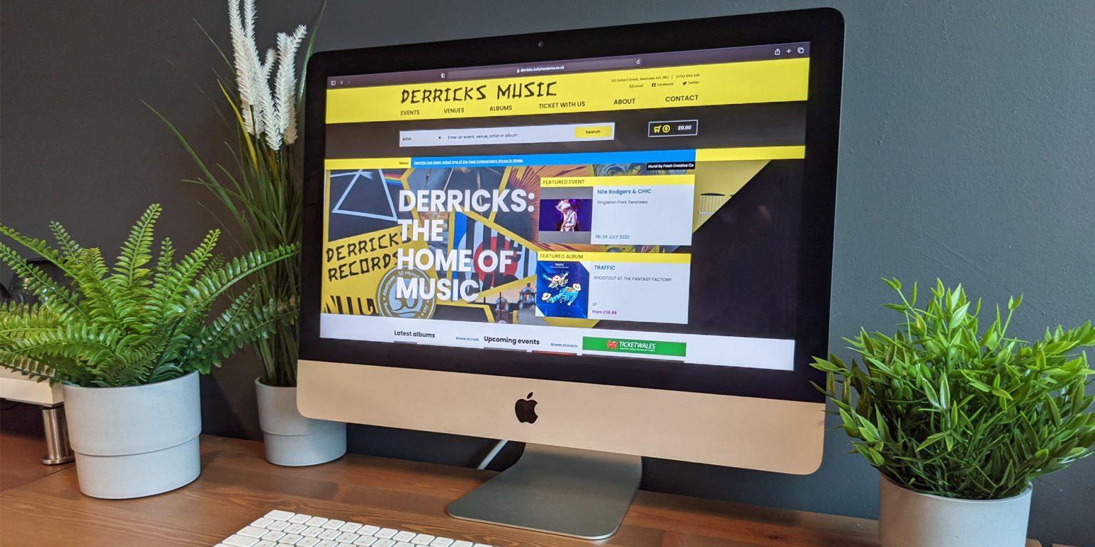 Swansea’s Oldest Record Store Derricks Music Launches New Website Developed by Ballyhoo