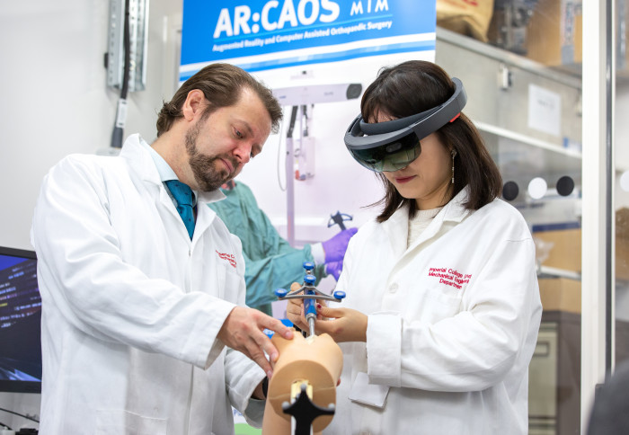 Two people in lab