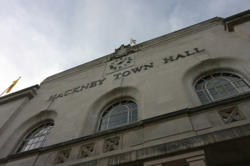 Hackney Town Hall up shot