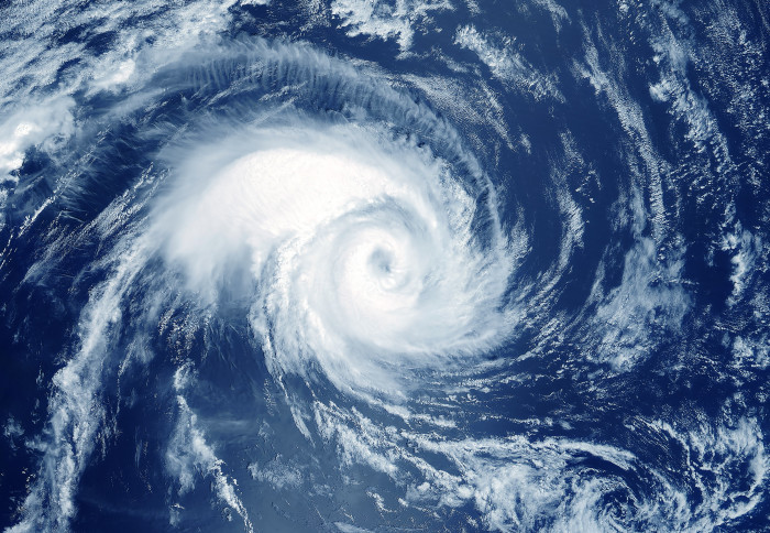 Satellite image of a cyclone
