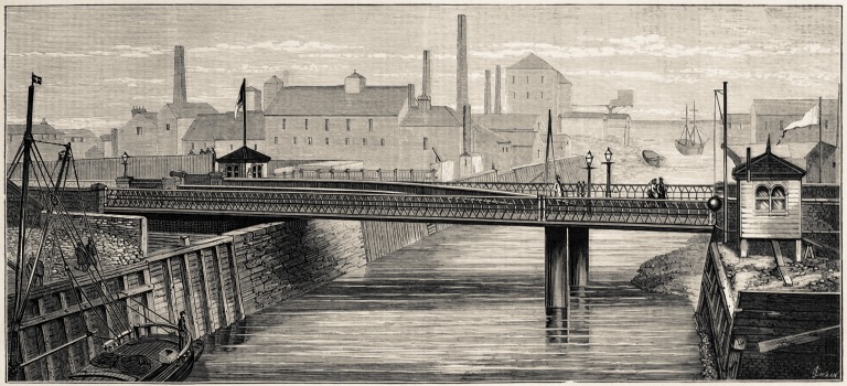A drawing of Sculcoates Bridge in 1875
