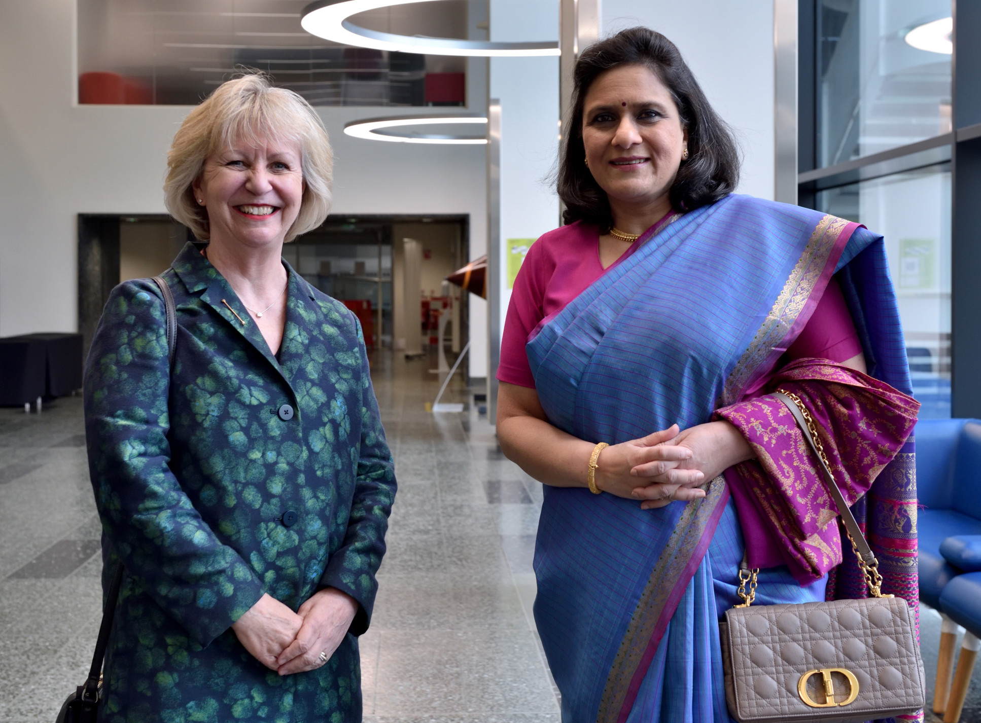 Indian high commissioner with Maggie Dallman