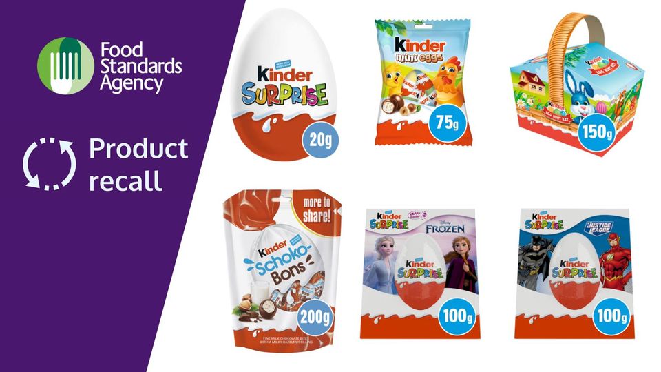 products recalled by Kinder