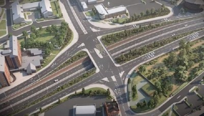 An artist's impression showing how the A63 upgrade will look.