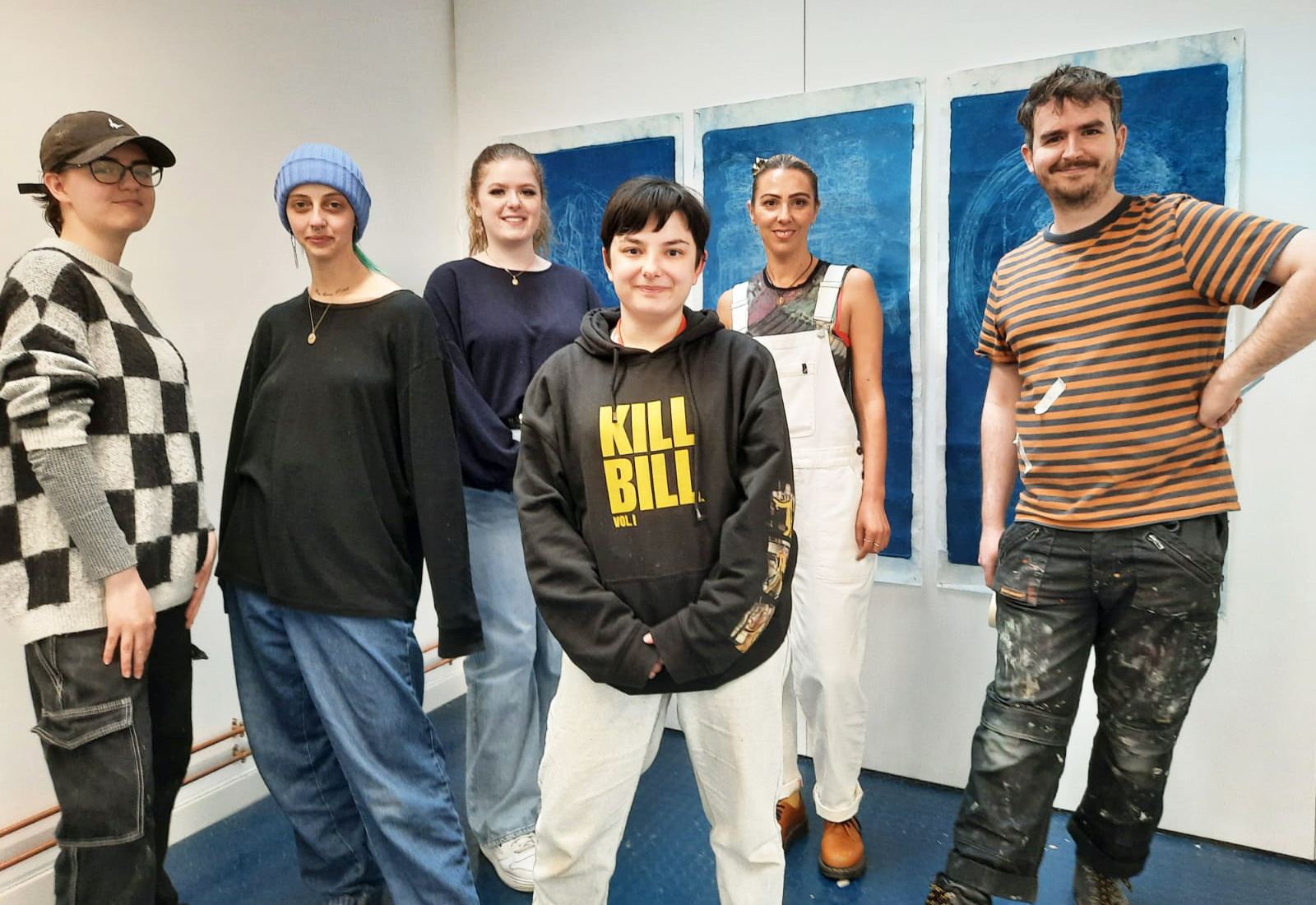 Fine Art students at their Constellate exhibition.