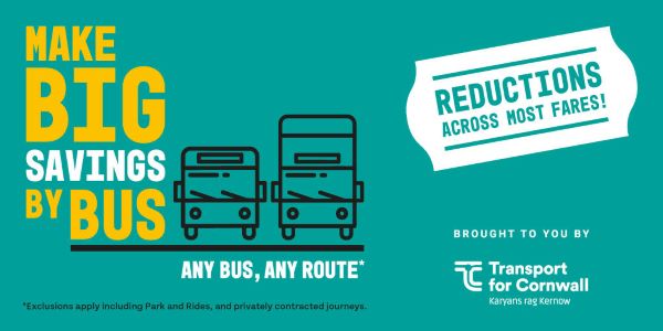 Reduced bus fares graphic