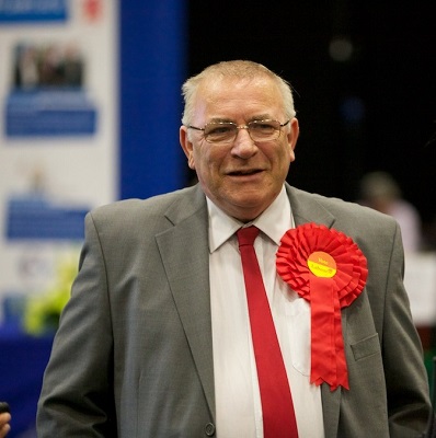 Cllr Mutton at the count