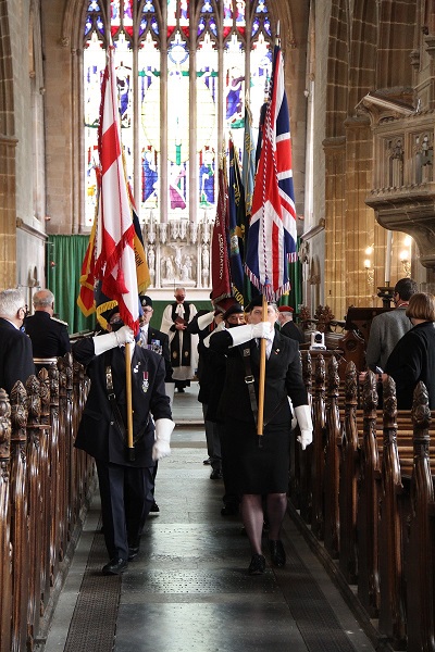 Flag procession as part of Armed Forces Day