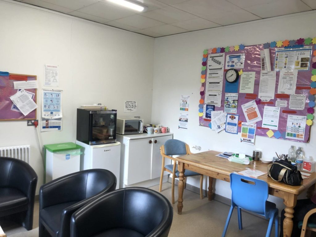 Ward 1 and 2 staff room before the programme