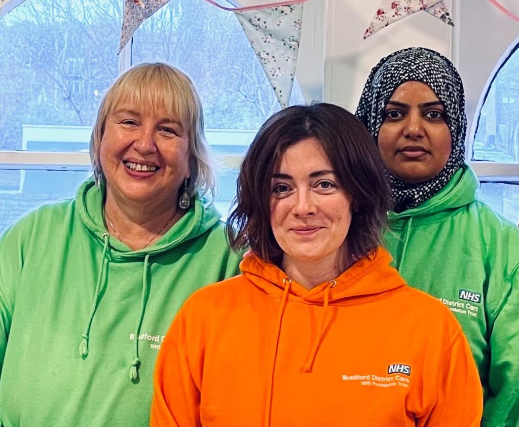 Isla Skinner, Head of Patient and Carer Experience and Involvement, Carly Driscoll, Carer Experience and Involvement Manager, Fozia Shamim, Carer Support Officer