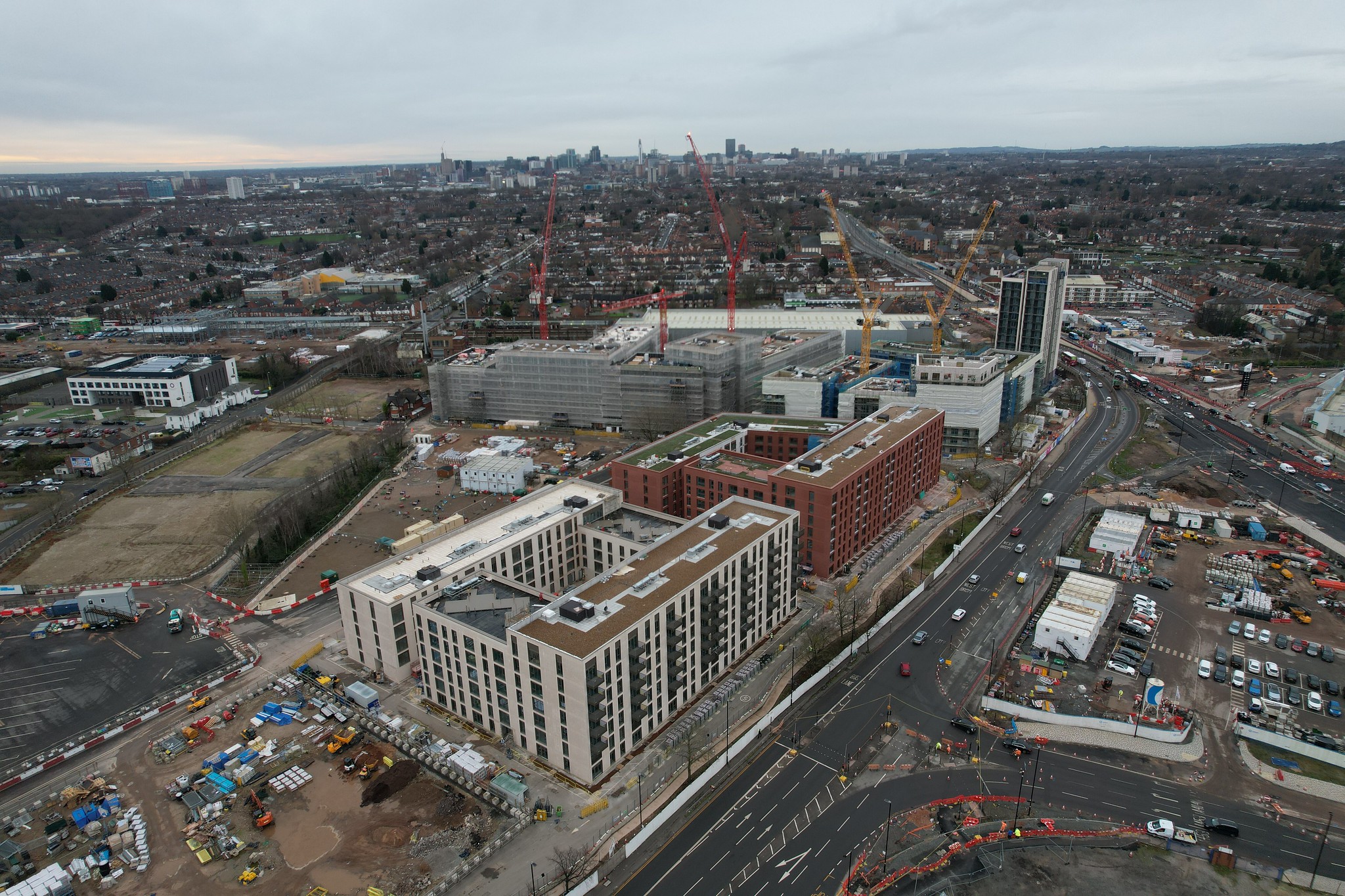 Aerial view of the Perry Barr Residential Scheme in Perry Barr, Birmingham.