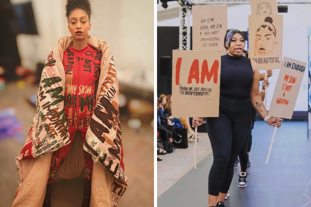Fashion collection from Maya Burrowes at Graduate Fashion Week