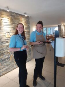 Leeds City College students Leah Weston and Morgan Campbell during their Erasmus+ work experience trip to Greece