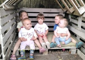 Group of young children seated