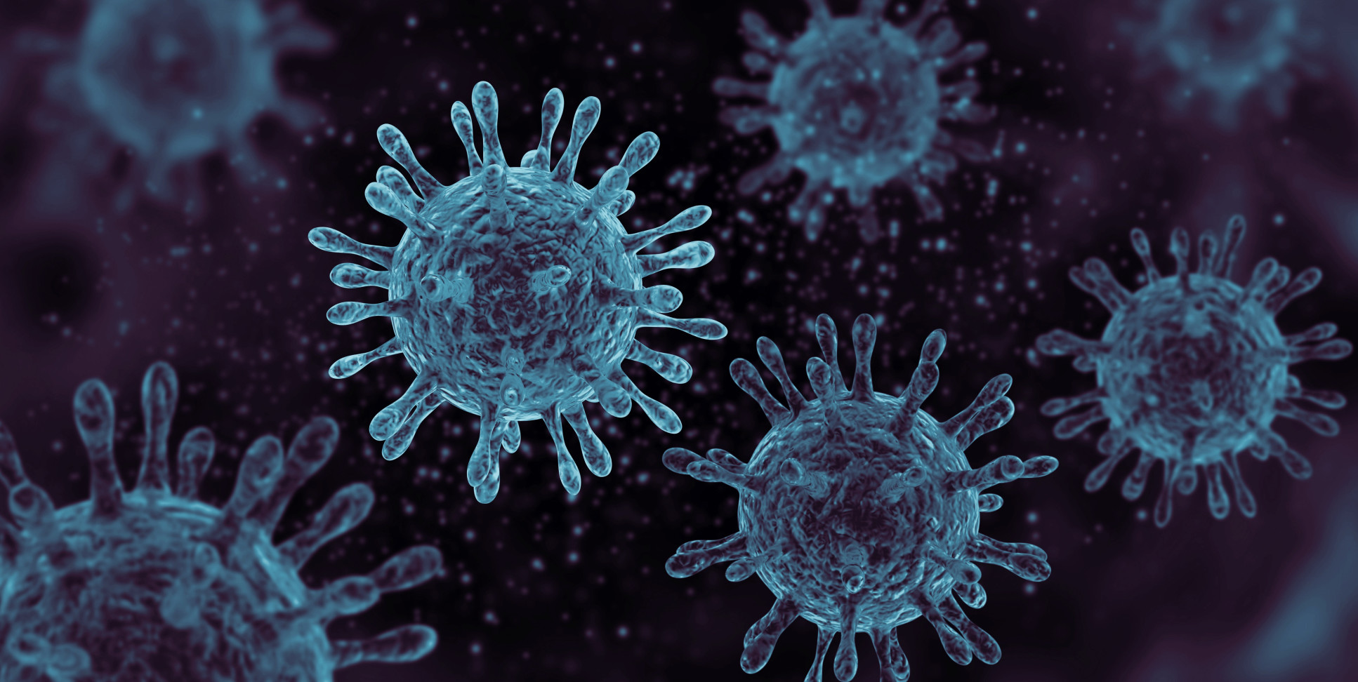 CGI picture of Covid-19 virus.