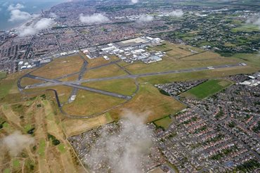 Aerial view of airport