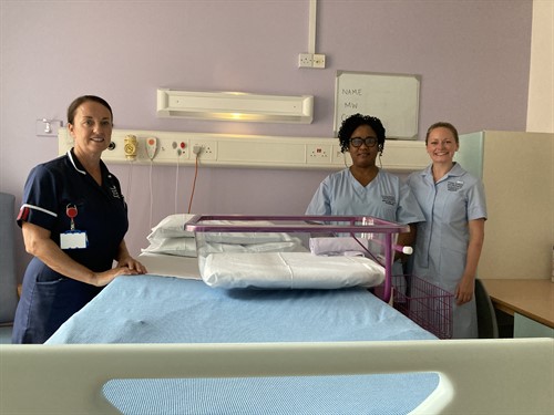 Staff with new cot