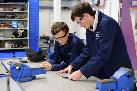Vocational students at Truro and Penwith College
