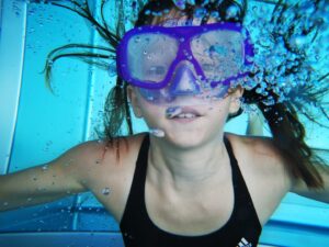 Dorset children making the most of free-swimming sessions.