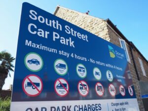 South Street Car Park sign