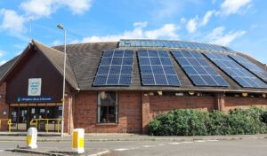 Solar panels on Gillingham library and museum