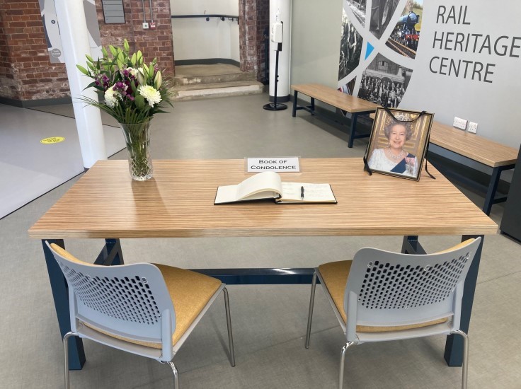 Condolence Book in the Rail Heritage Centre of the DGLAM building