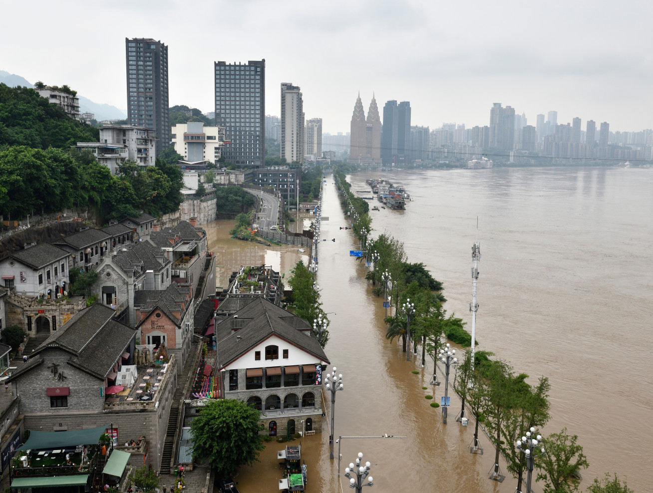 Floods in Chongqing, China, in the summer of 2020.
