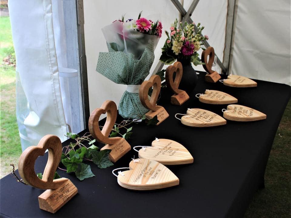 Heart shaped awards