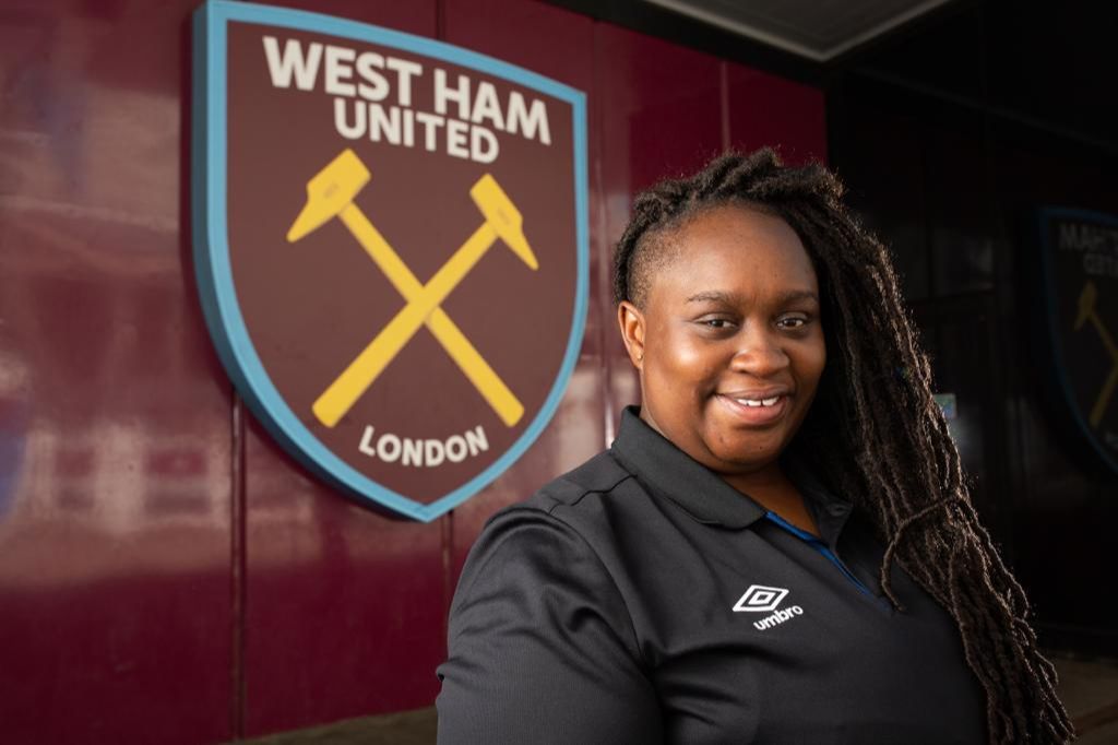 Youth and Community student Ruby Williams at West Ham United