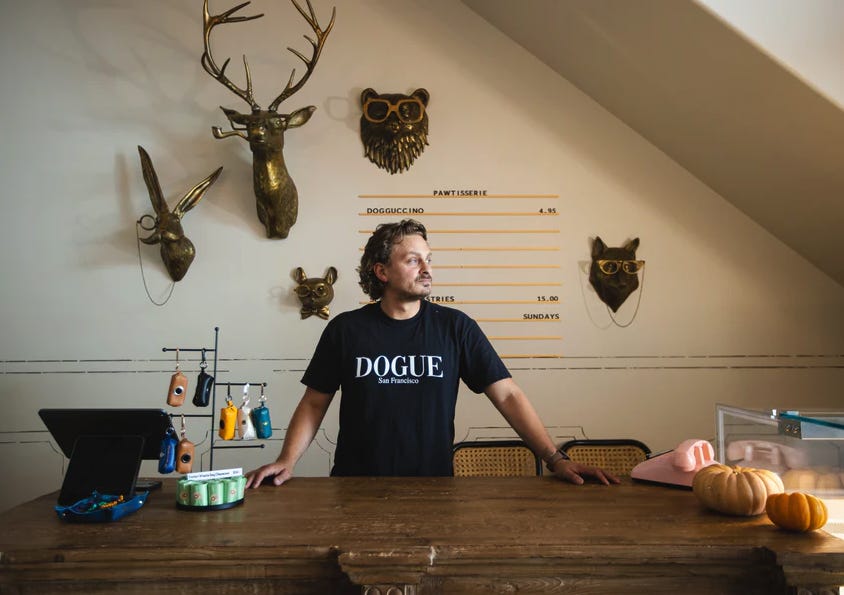 Chef and owner Rahmi Massarweh behind the counter at Dogue.