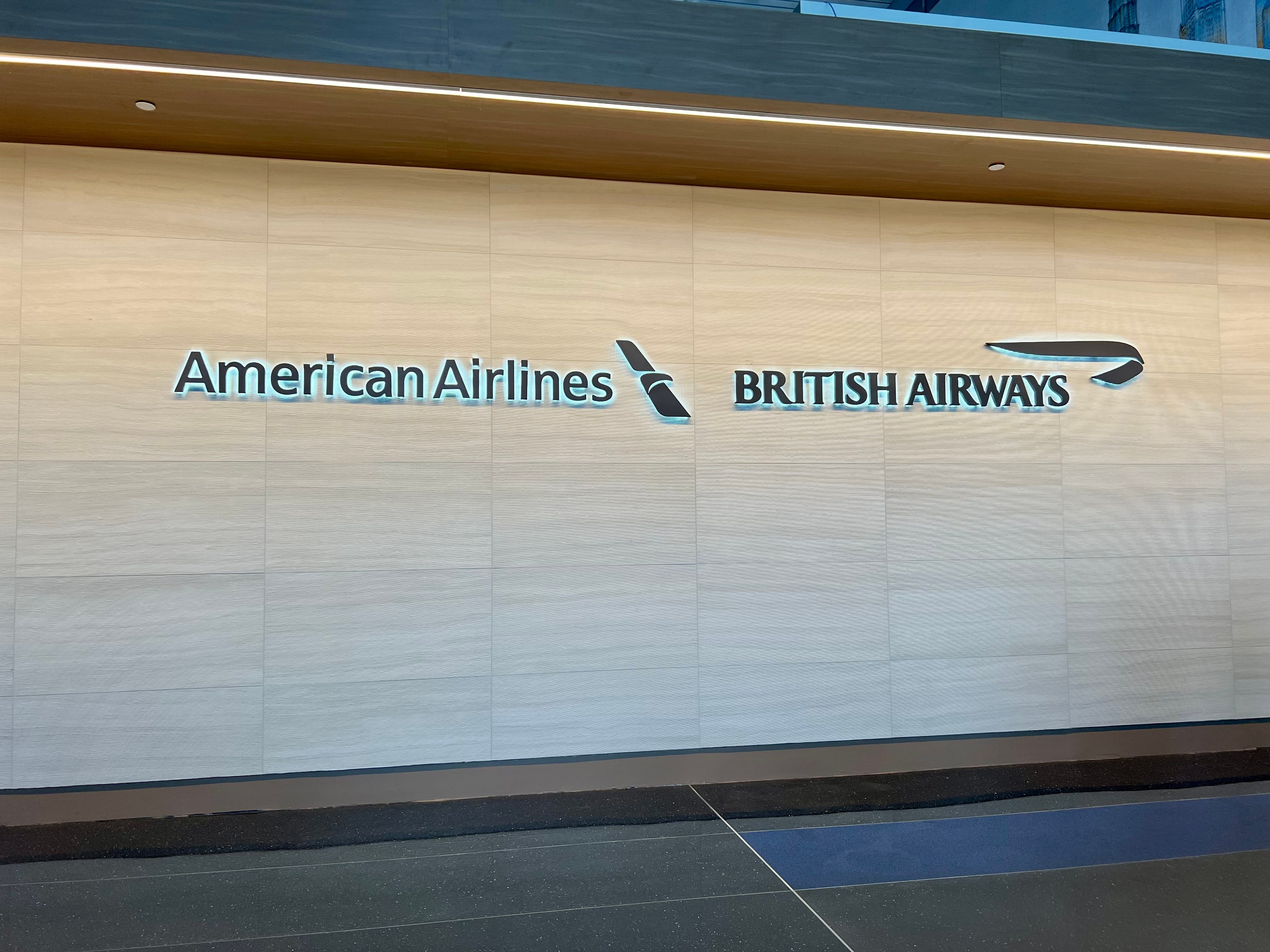 American Airlines and British Airways in Terminal 8 at JFK.