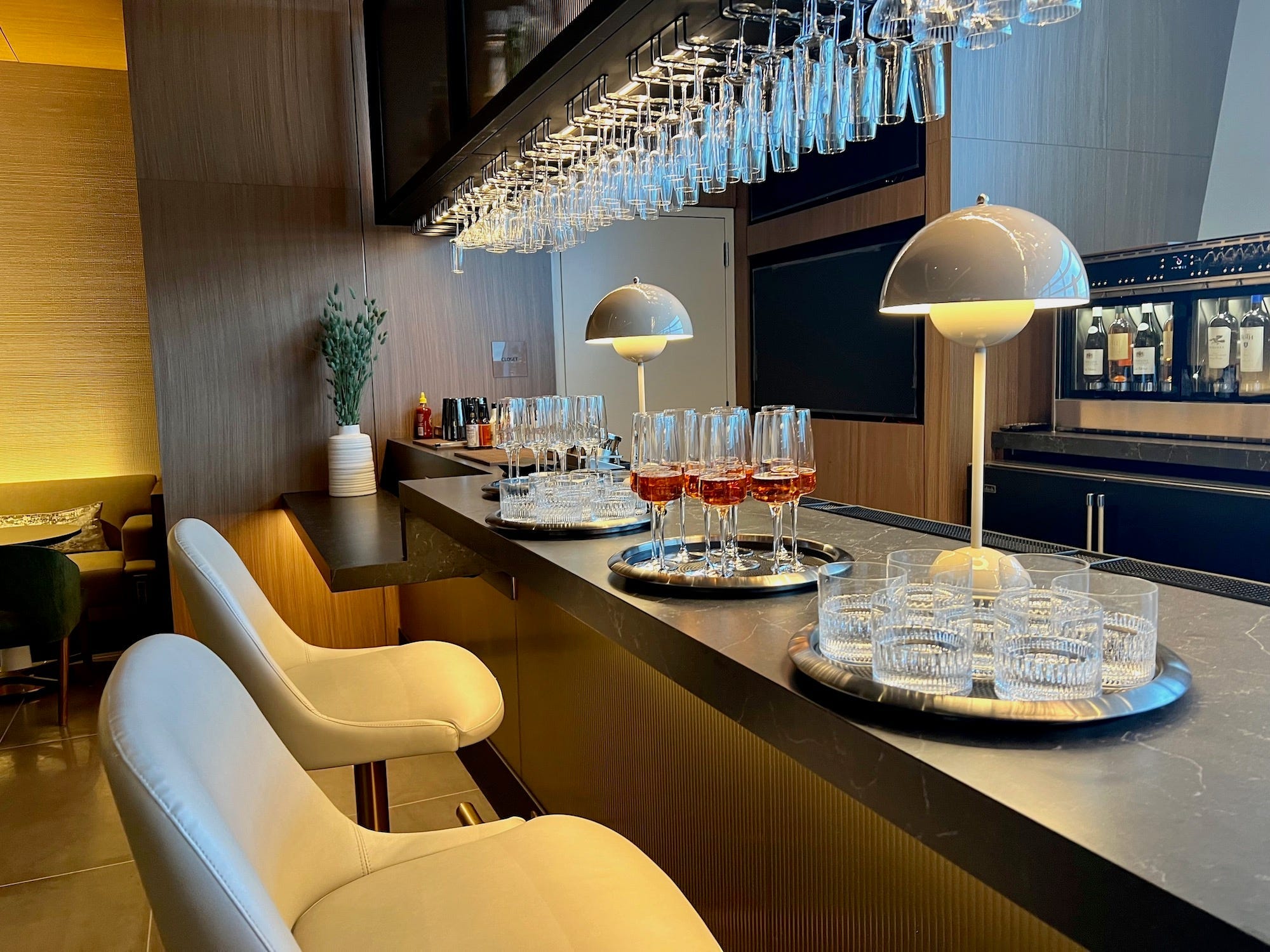 Inside the Soho lounge.