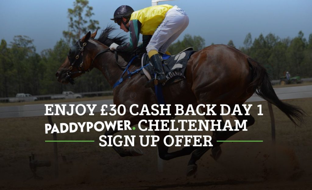 Paddy Power Betting Offer: Bet £10 Get £40 at Cheltenham Day 1 paddypower 30 cash back day 1 cheltenham