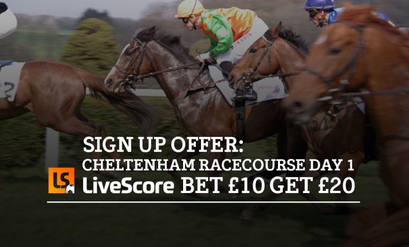 sign up offer cheltenham racecourse day 1 livescore bet 10 get 20