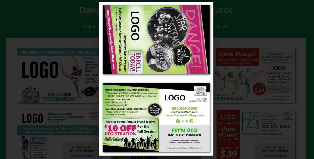 Benefits of fitness postcard marketing