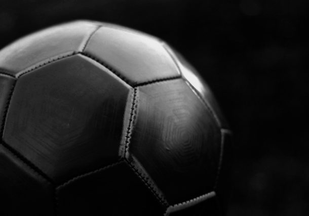 black and white soccer ball