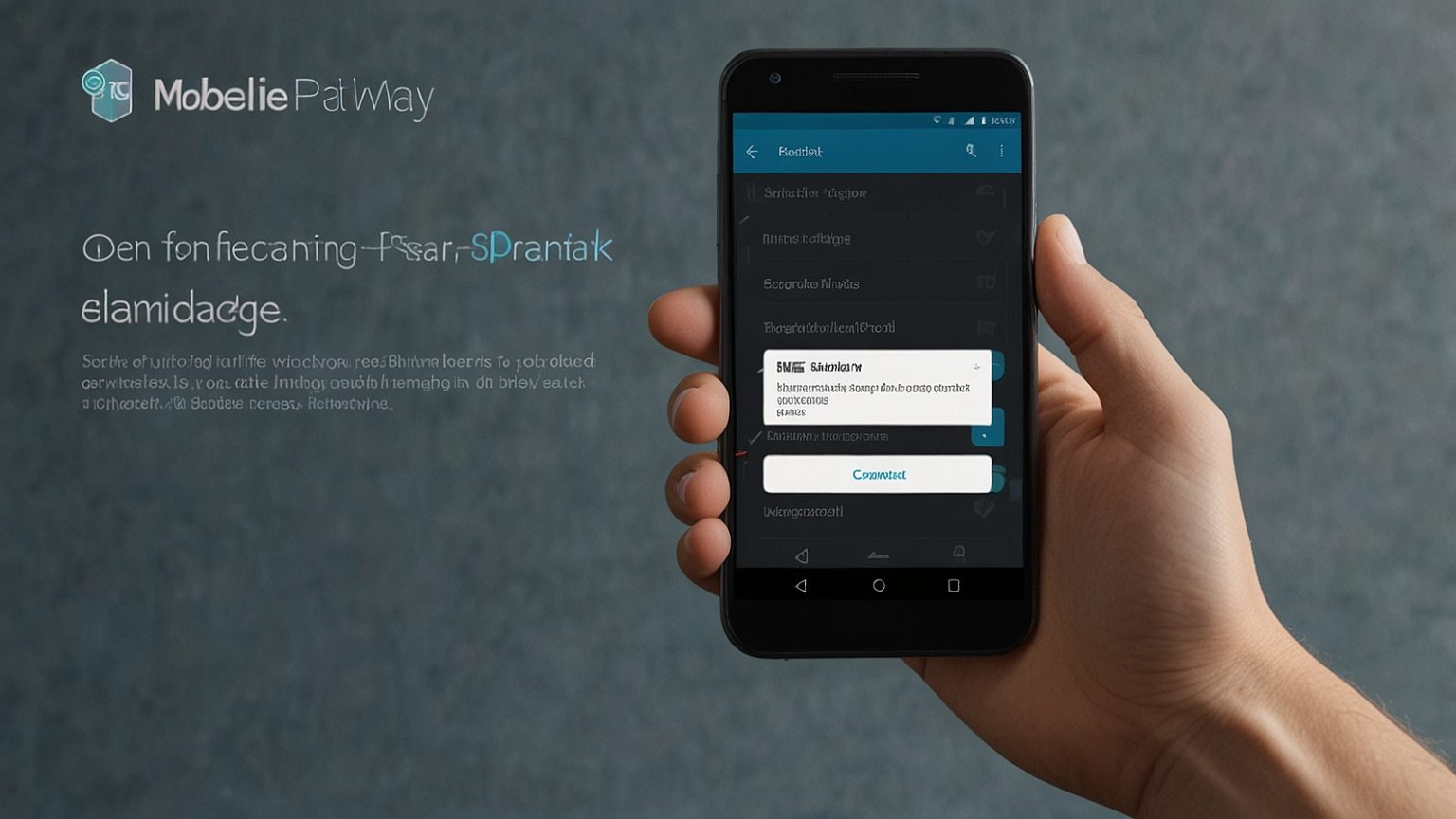 A conceptual illustration of a smartphone displaying a blank HTML page, with a lock icon symbolizing AppBlock’s restriction feature and a digital file path in the background representing the FileProvider content URI.