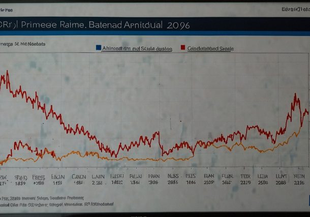 Chart showing RBC's prime rate drop to 4.70% on September 22, 2025, with TSX at 29,998 points, highlighting mortgage savings and Canadian bank stock rally.