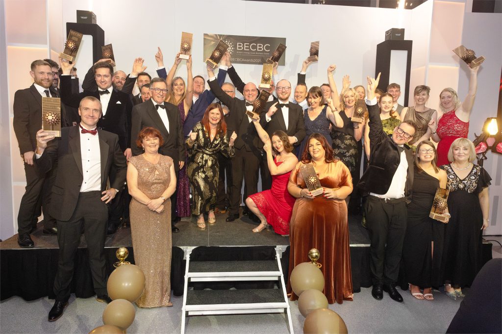 Guests celebrate award winners at the BECBC Awards 2025 during a chocolate-themed evening in Cumbria