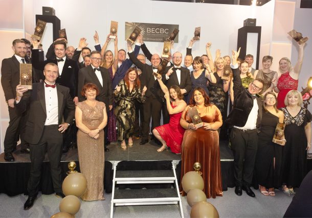 Guests celebrate award winners at the BECBC Awards 2025 during a chocolate-themed evening in Cumbria