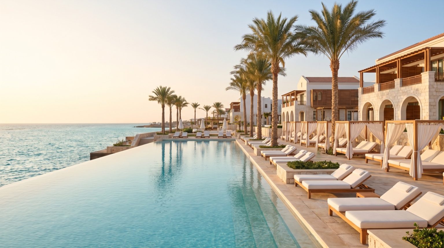 Hurghada Takes Centre Stage as Rixos Hotels Egypt Lands Seven World Travel Awards Luxury Rixos beach resort and infinity pool on Egypt’s Red Sea coast
