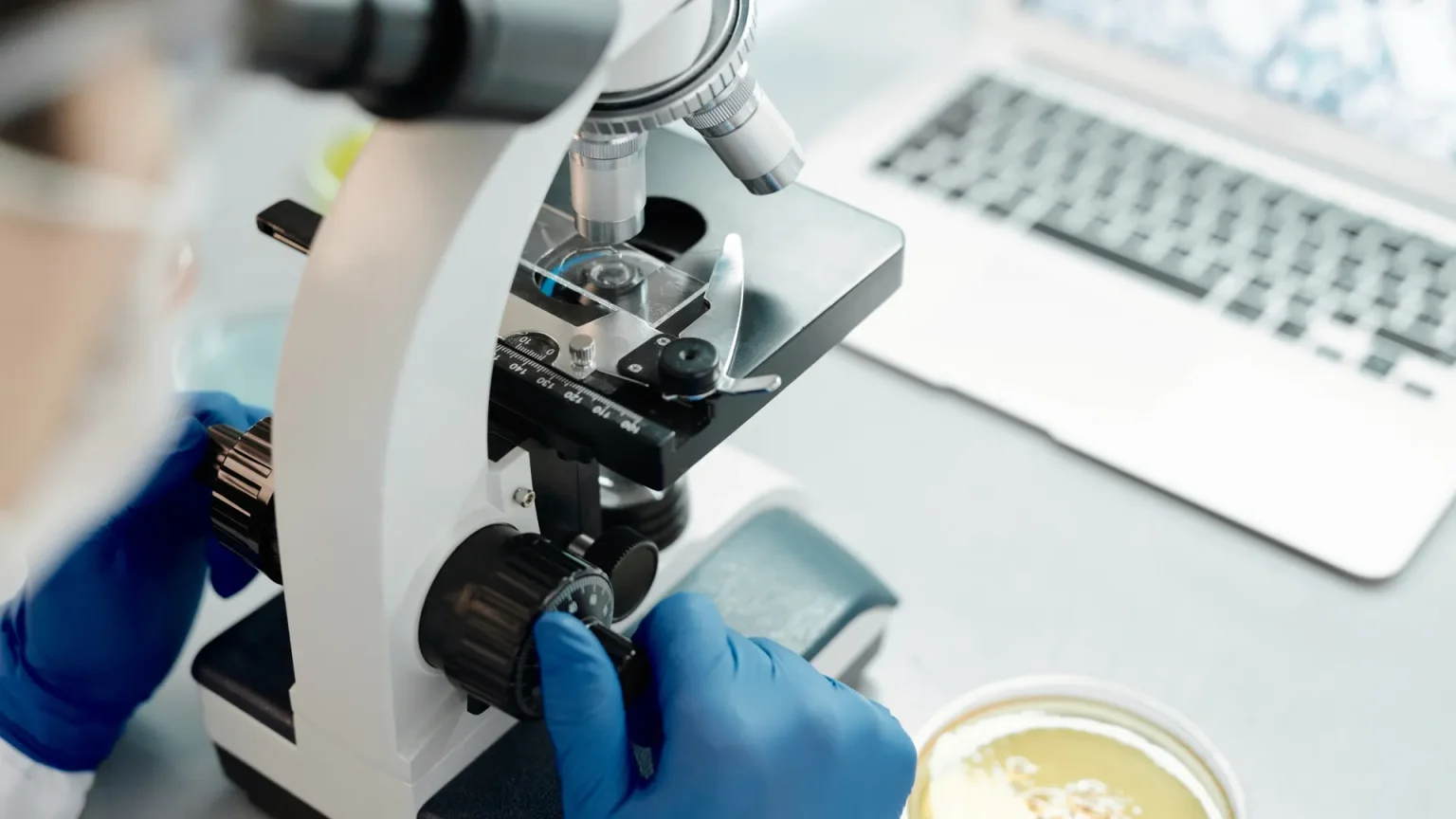 NHS-Funded IVF Falls to a Quarter of Cycles as Patient Numbers Nearly Triple in 30 Years A laboratory scientist in gloves examines a sample under a microscope, as used in IVF and fertility treatment